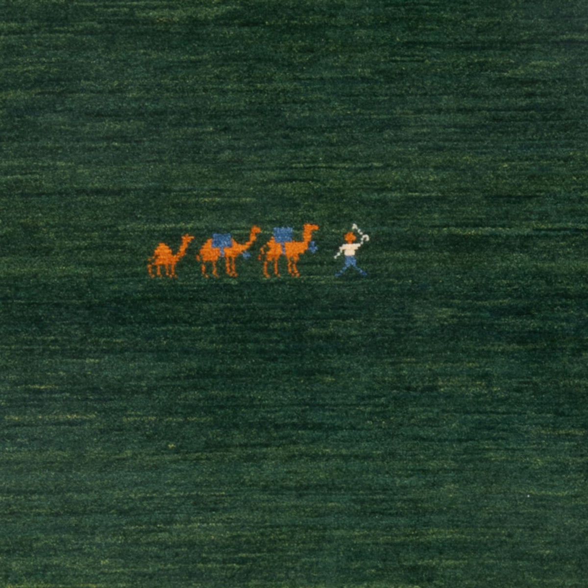 Alfombra Gabbeh - Persa - 151 x 104 cm - verde oscuro