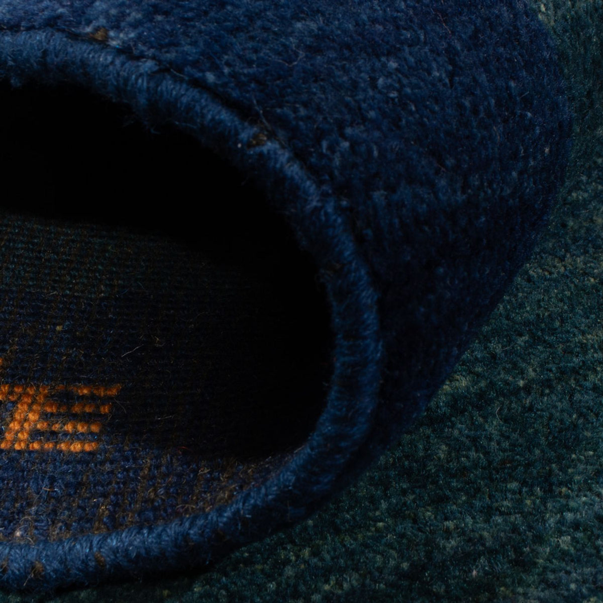 Alfombra Gabbeh - Persa - 139 x 100 cm - azul petróleo