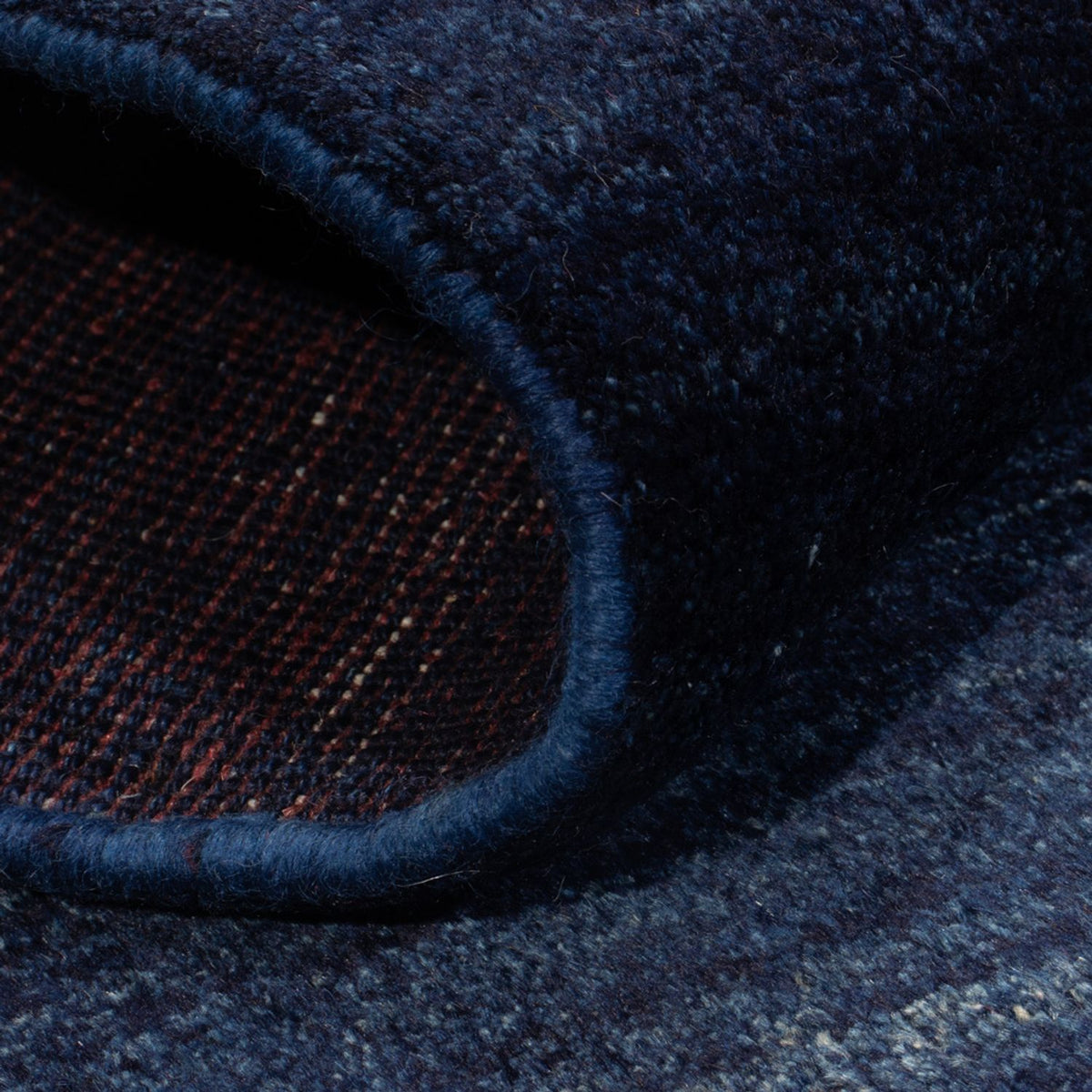 Alfombra Gabbeh - Persa - 143 x 90 cm - azul oscuro