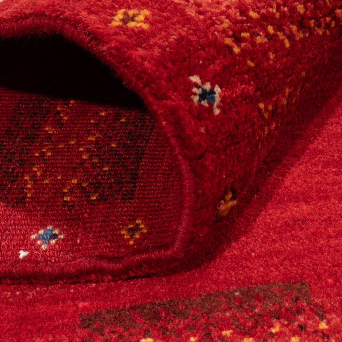 Alfombra Gabbeh - Persa - 144 x 104 cm - rojo oscuro