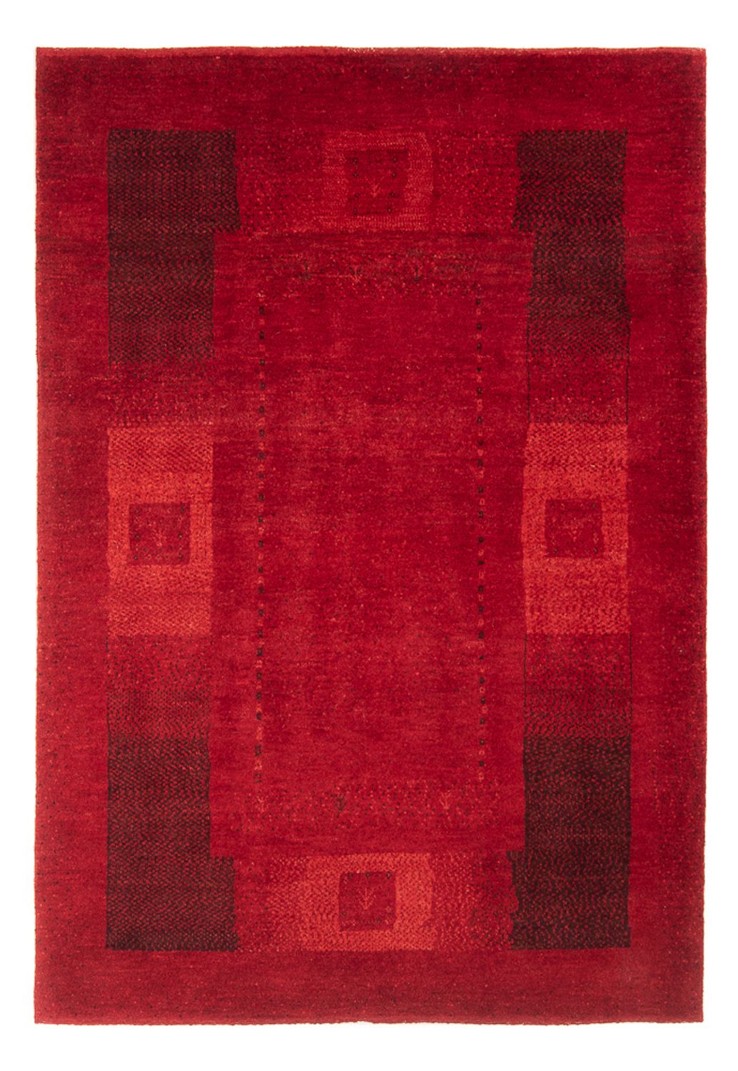 Alfombra Gabbeh - Persa - 180 x 127 cm - rojo oscuro