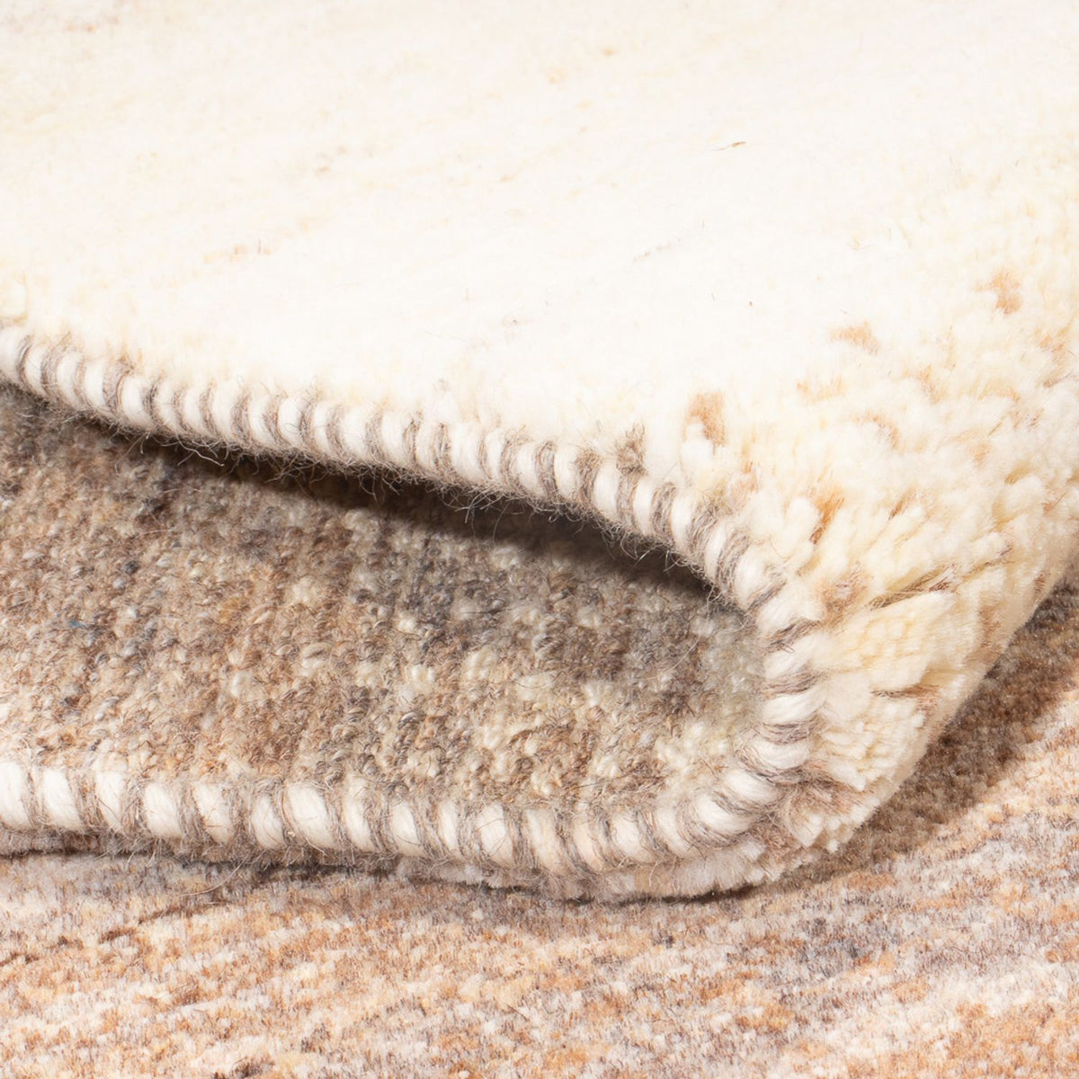 Alfombra de pasillo Alfombra Gabbeh - Persa - 339 x 80 cm - natural