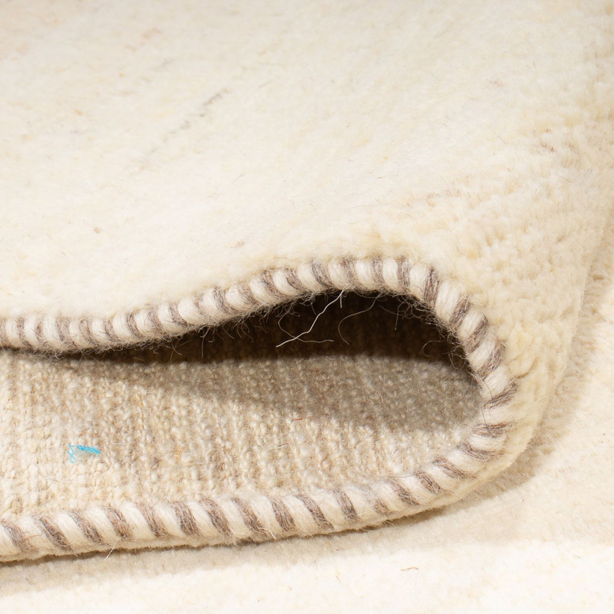 Alfombra Gabbeh - Persa - 247 x 178 cm - blanco natural