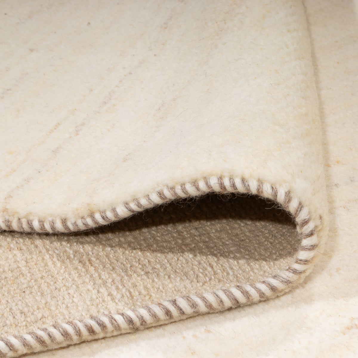 Alfombra Gabbeh - Persa - 260 x 167 cm - blanco natural