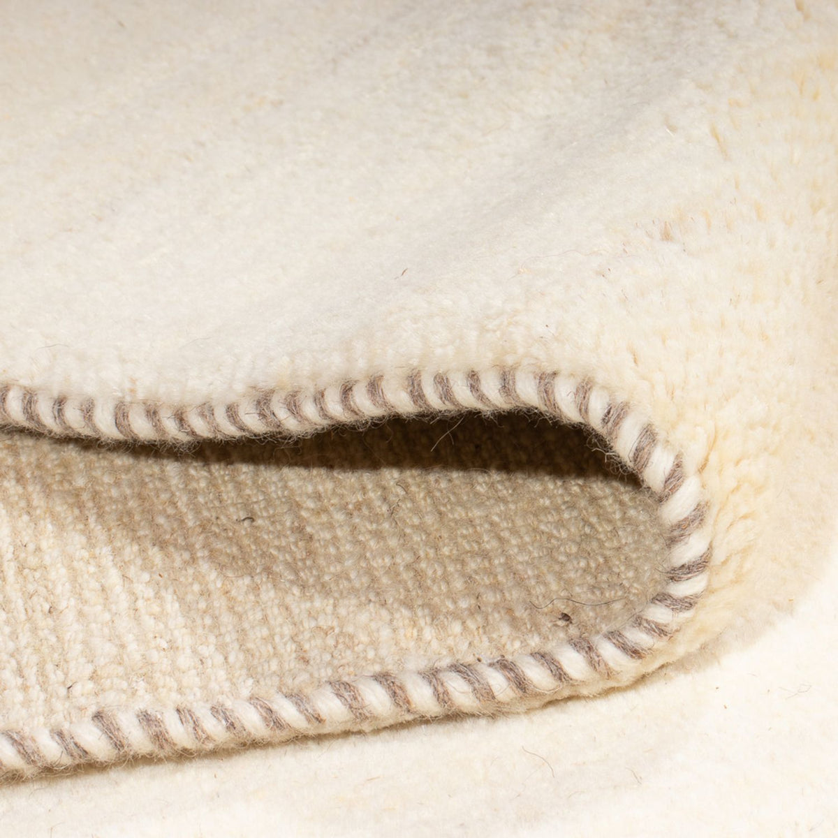 Alfombra Gabbeh - Persa - 247 x 168 cm - blanco natural