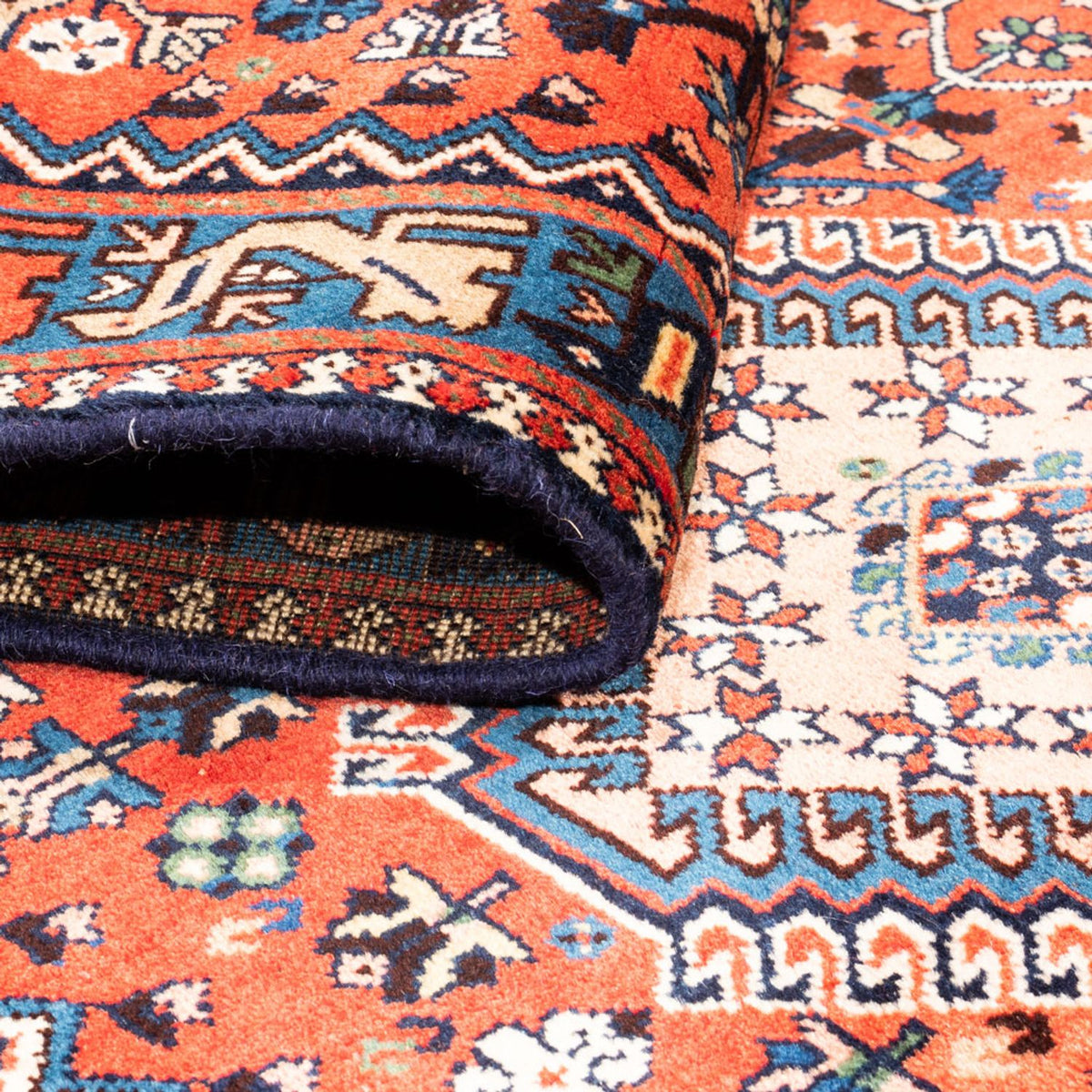 Alfombra de pasillo Alfombra Gabbeh - Persa - 208 x 78 cm - rojo