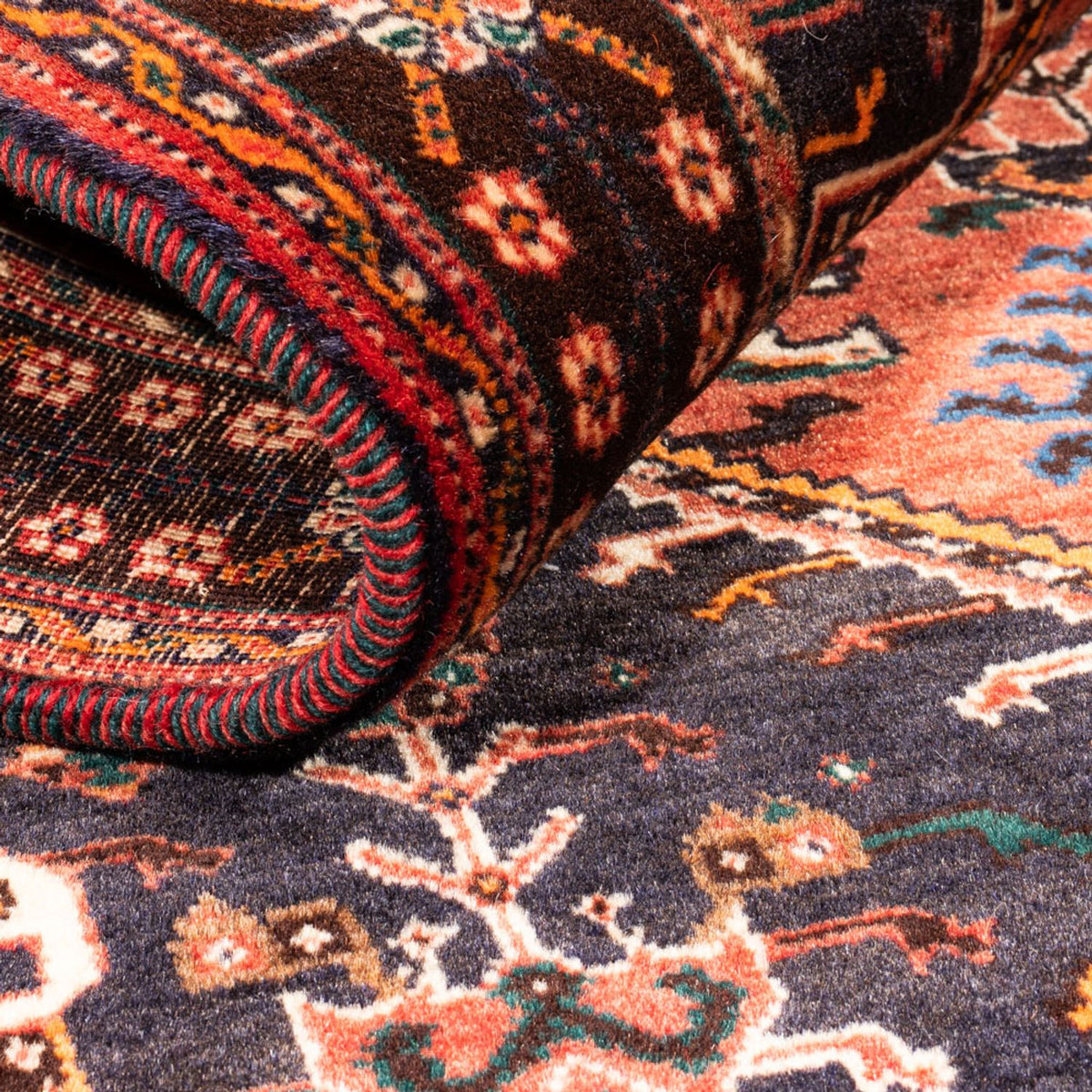 Alfombra persa - Nómada - 140 x 108 cm - rojo