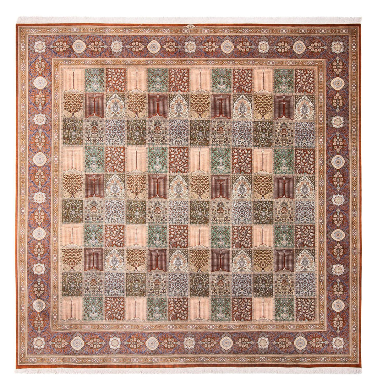 Alfombra de seda - Ghom Seda - Prima cuadrado - 302 x 297 cm - multicolor