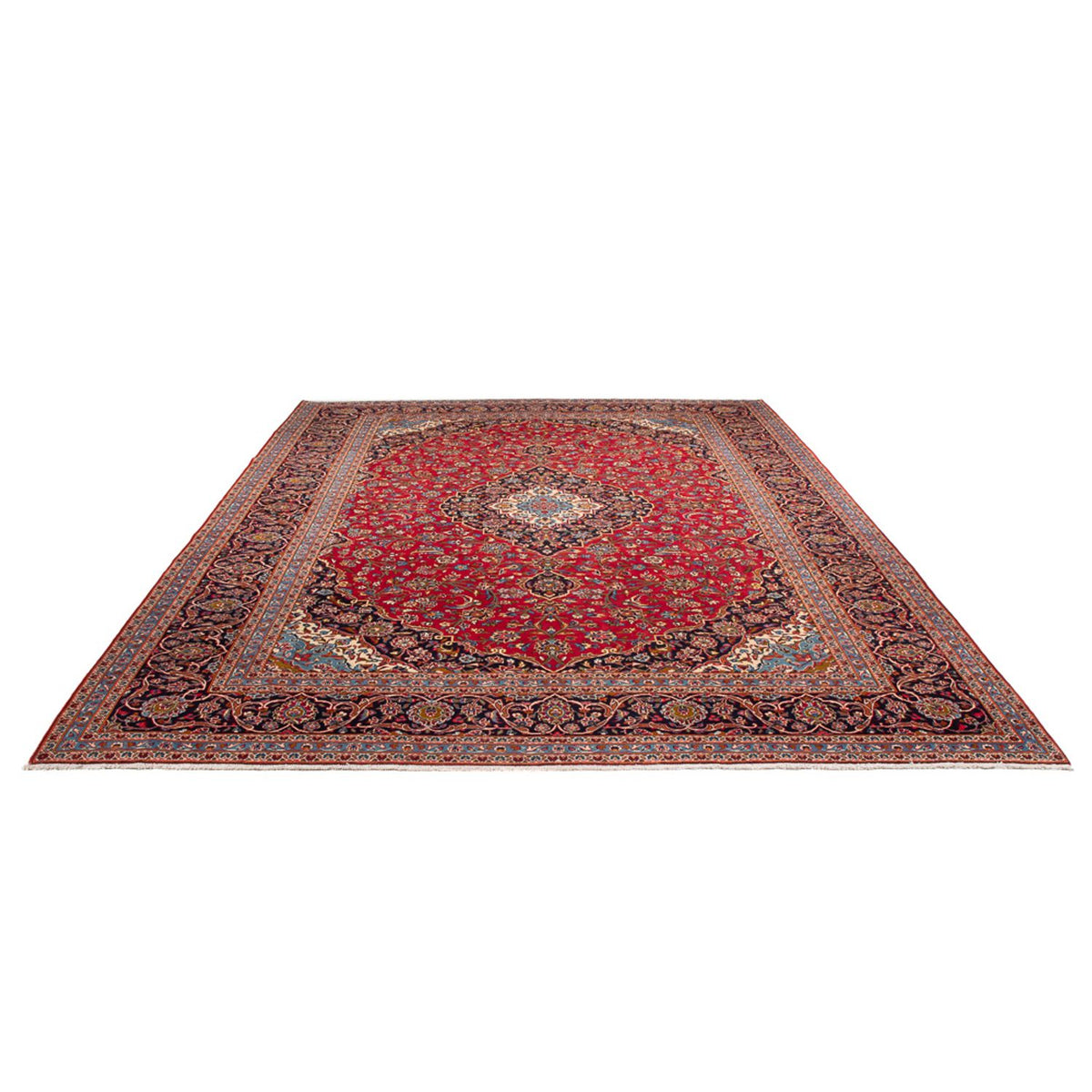 Alfombra persa - Keshan - 397 x 300 cm - rojo