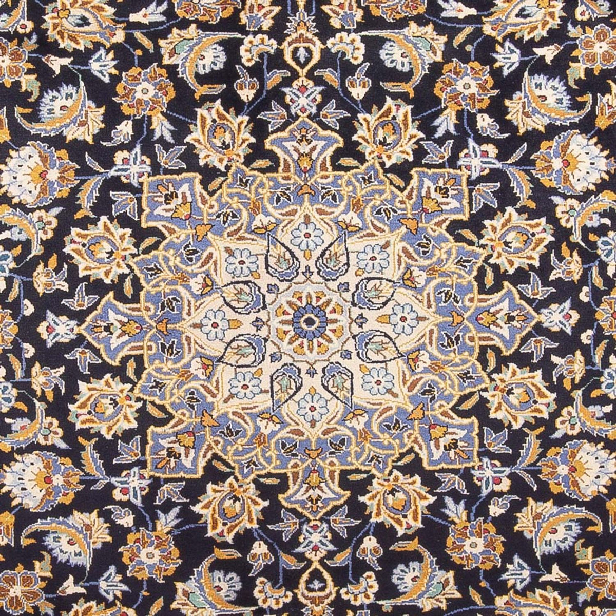 Alfombra persa - Keshan - 390 x 295 cm - azul oscuro