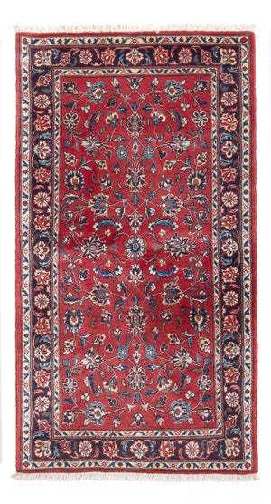 Alfombra persa - Keshan - 140 x 68 cm - rojo