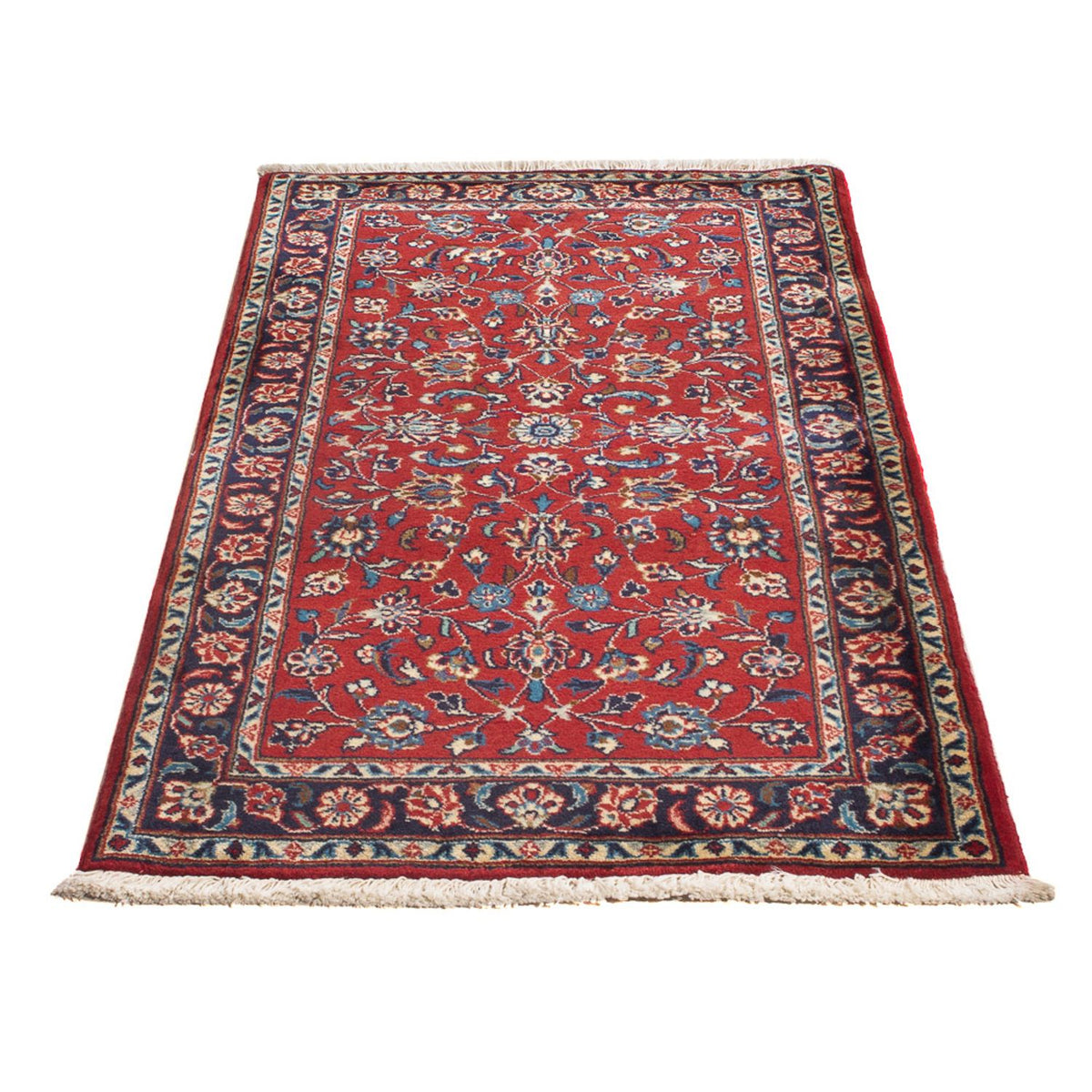 Alfombra persa - Keshan - 123 x 68 cm - rojo