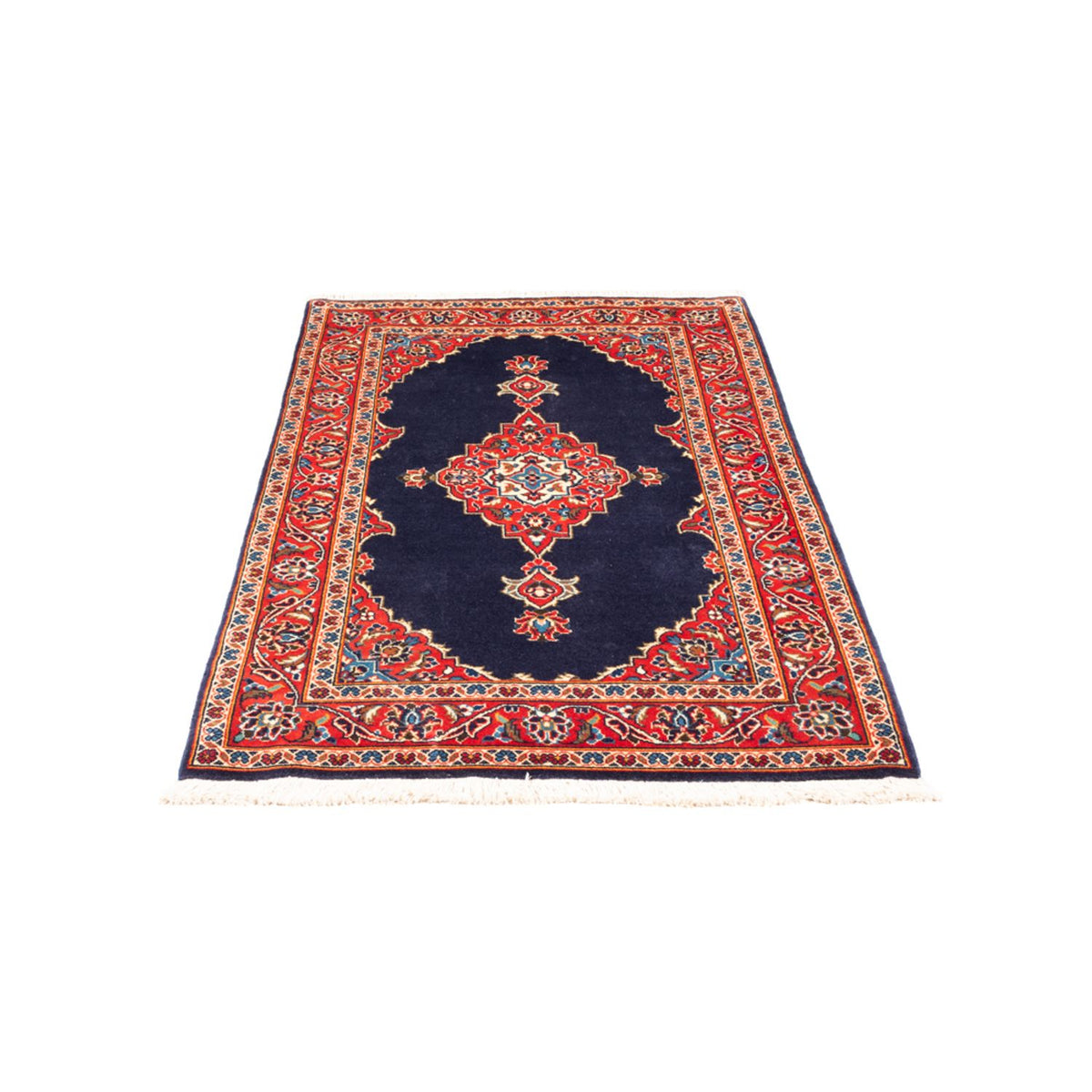 Alfombra persa - Keshan - 150 x 88 cm - azul oscuro