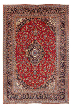 Alfombra persa - Keshan - 336 x 234 cm - rojo