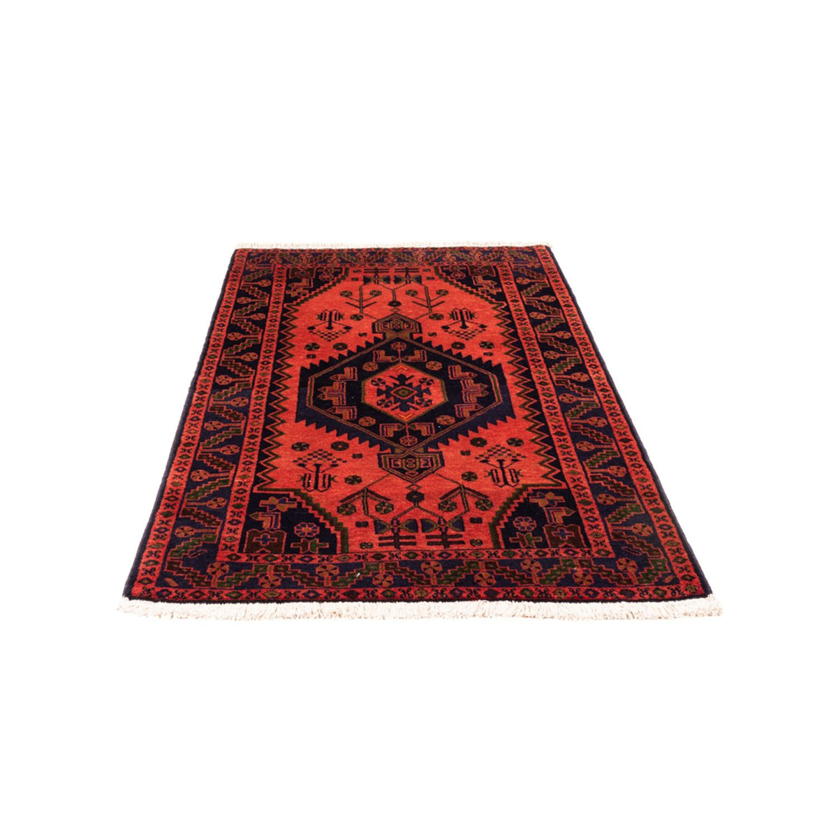 Alfombra persa - Nómada - 153 x 104 cm - rojo claro