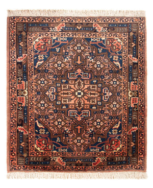 Alfombra persa - Nómada - 90 x 75 cm - azul