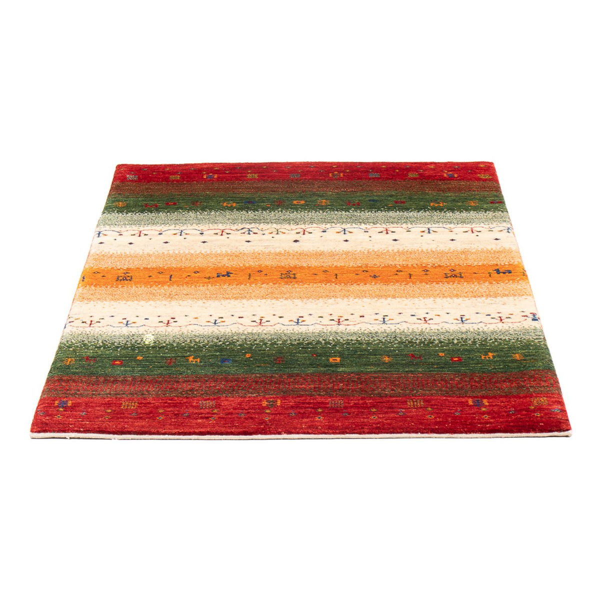 Alfombra Gabbeh - Loribaft Persa - 131 x 82 cm - multicolor