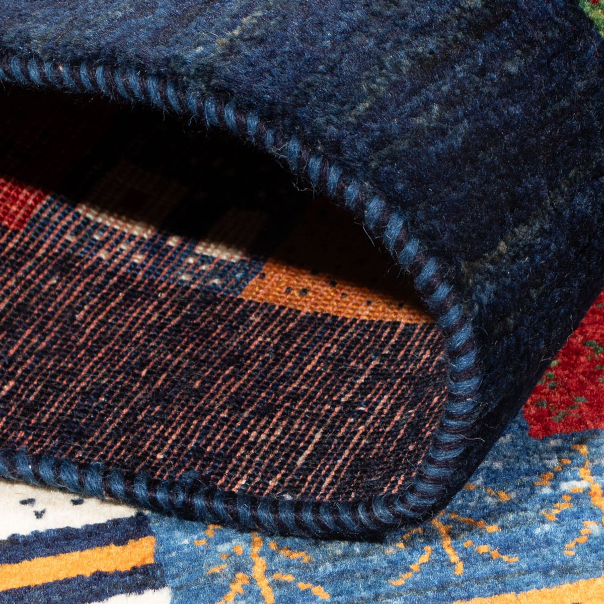 Alfombra Gabbeh - Loribaft Persa - 129 x 83 cm - multicolor