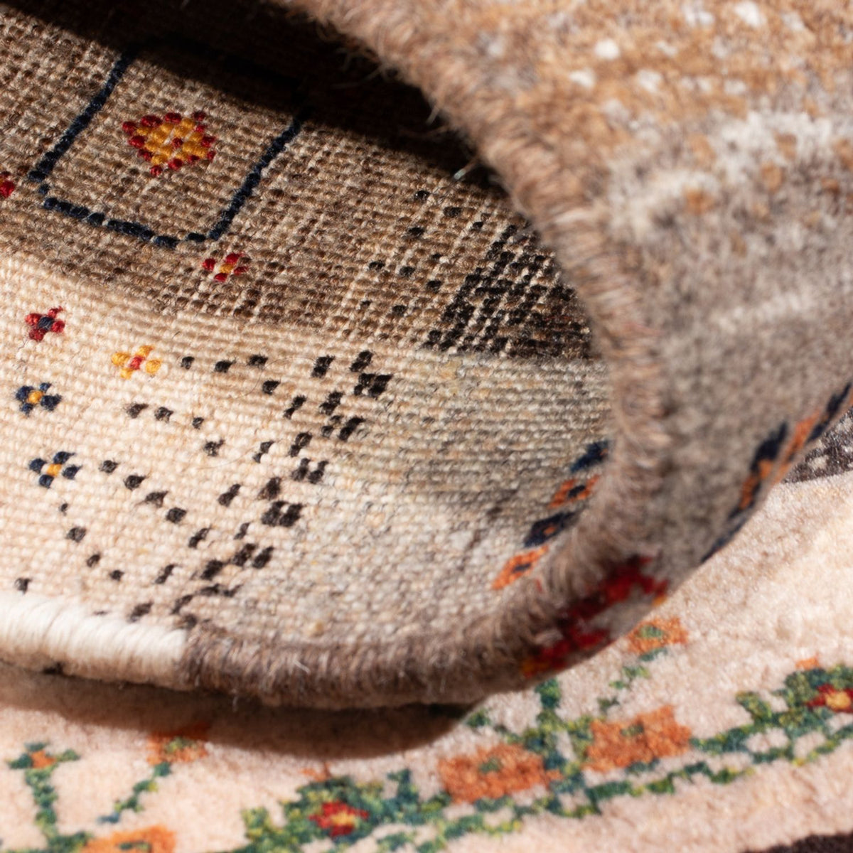 Alfombra Gabbeh - Loribaft Persa - 121 x 80 cm - multicolor