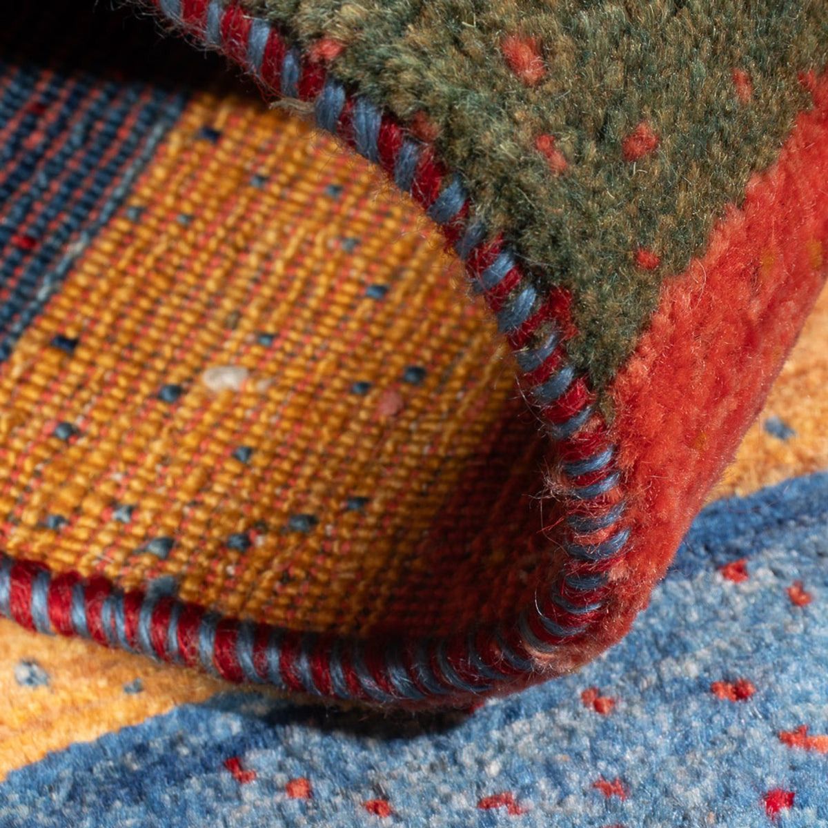 Alfombra Gabbeh - Loribaft Persa - 129 x 87 cm - multicolor