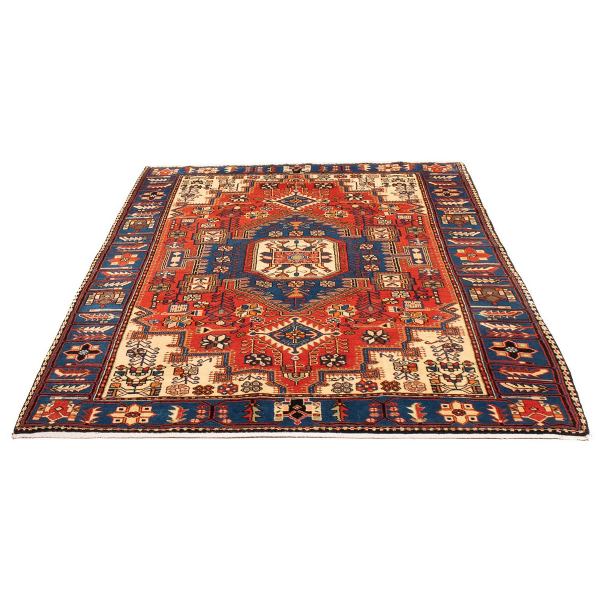 Alfombra persa - Nómada - 202 x 140 cm - azul