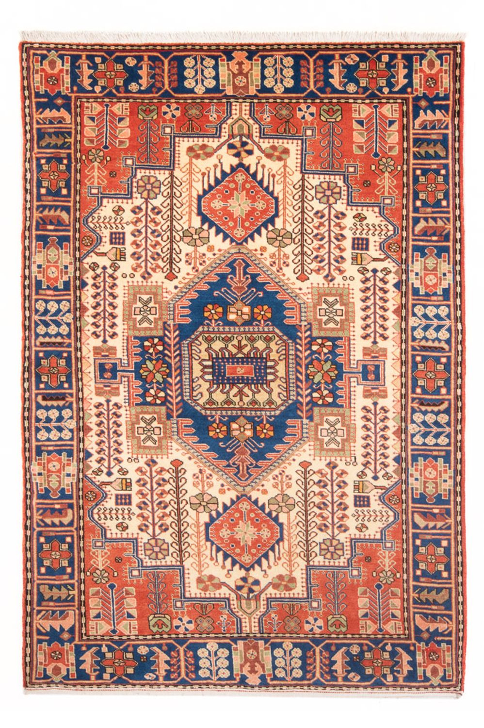 Alfombra persa - Nómada - 200 x 137 cm - beige claro