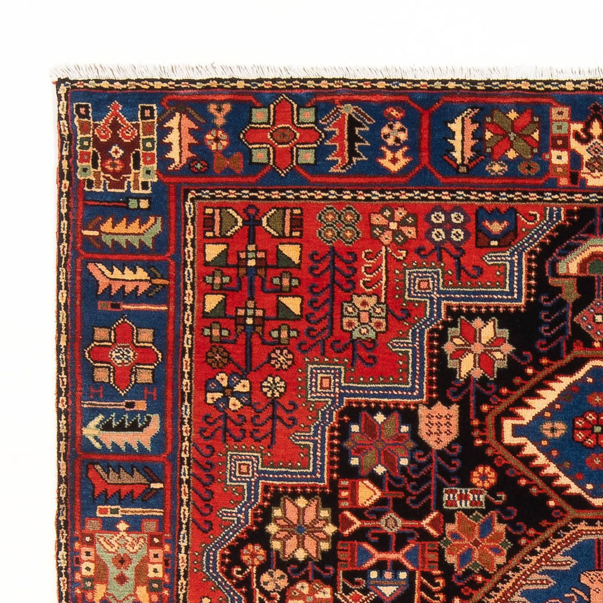 Alfombra persa - Nómada - 187 x 136 cm - rojo burdeos