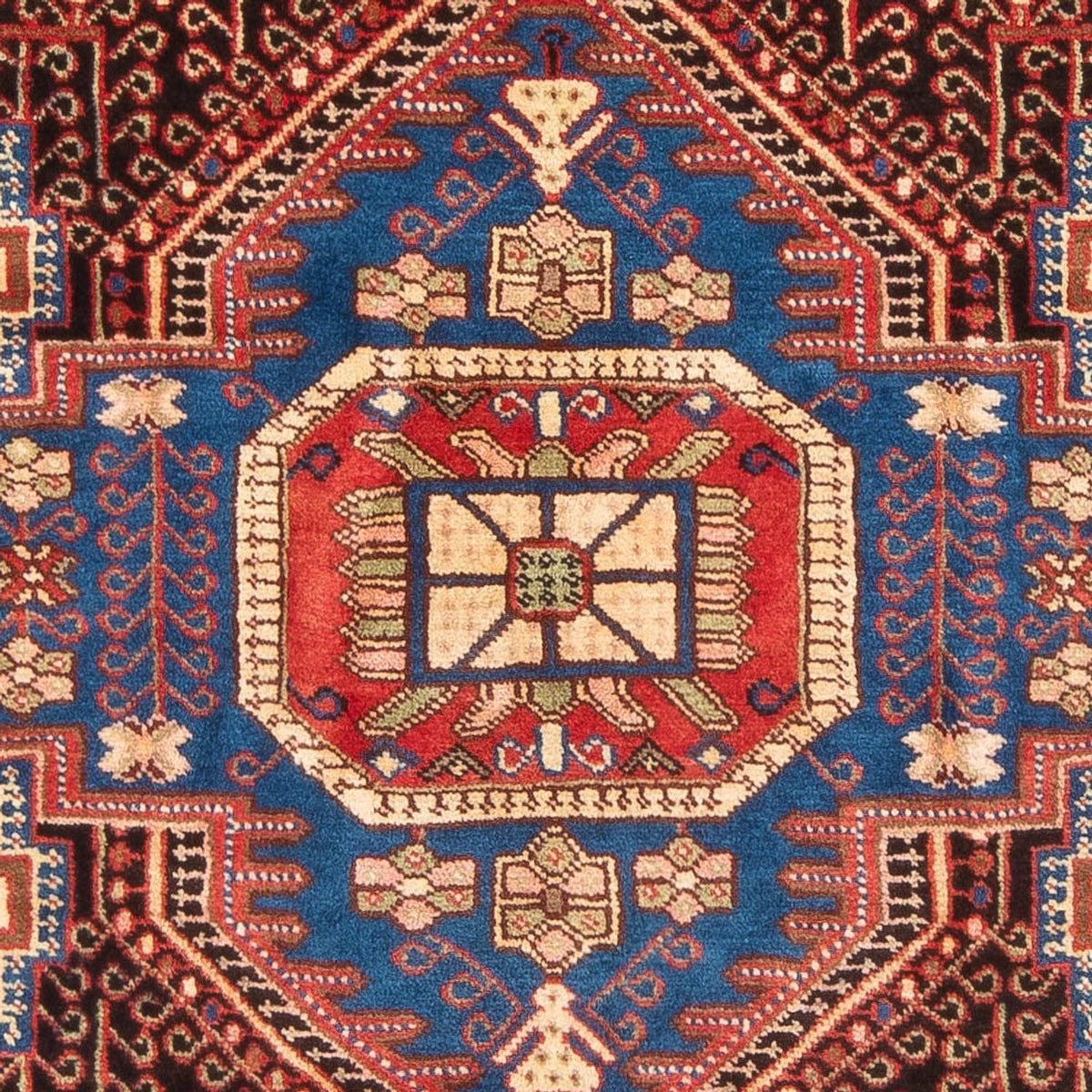 Alfombra persa - Nómada - 206 x 146 cm - rojo burdeos