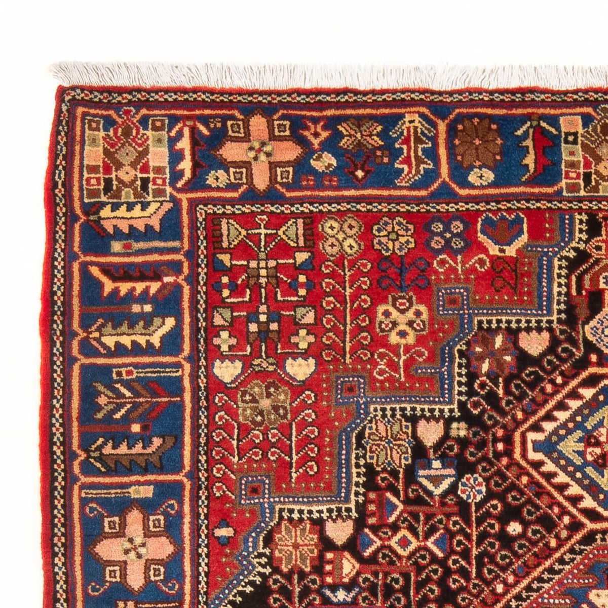 Alfombra persa - Nómada - 206 x 146 cm - rojo burdeos