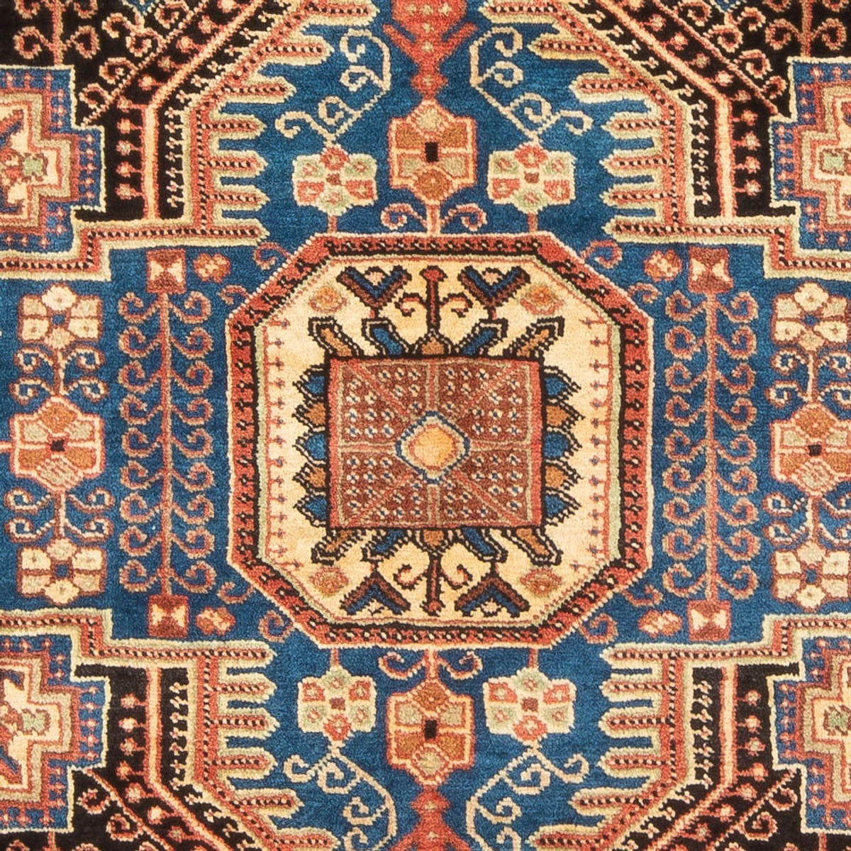 Alfombra persa - Nómada - 188 x 156 cm - azul oscuro