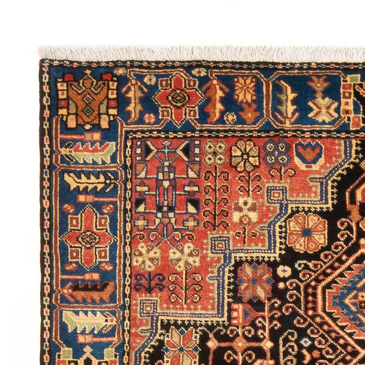 Alfombra persa - Nómada - 188 x 156 cm - azul oscuro