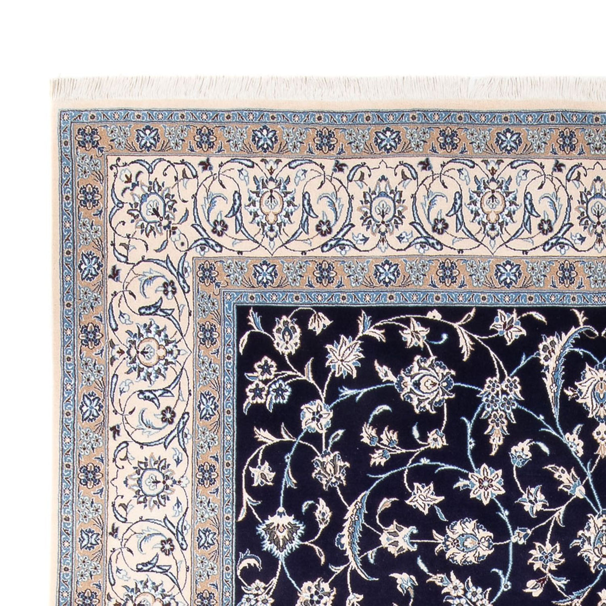 Alfombra persa - Nain - 354 x 247 cm - azul oscuro