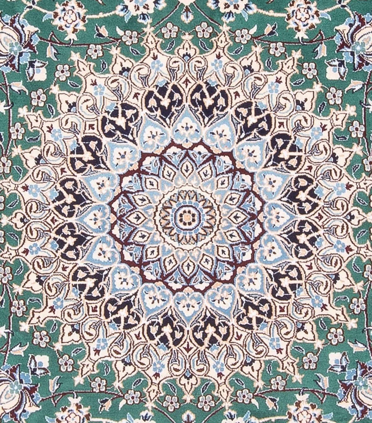 Alfombra persa - Nain - 264 x 248 cm - verde