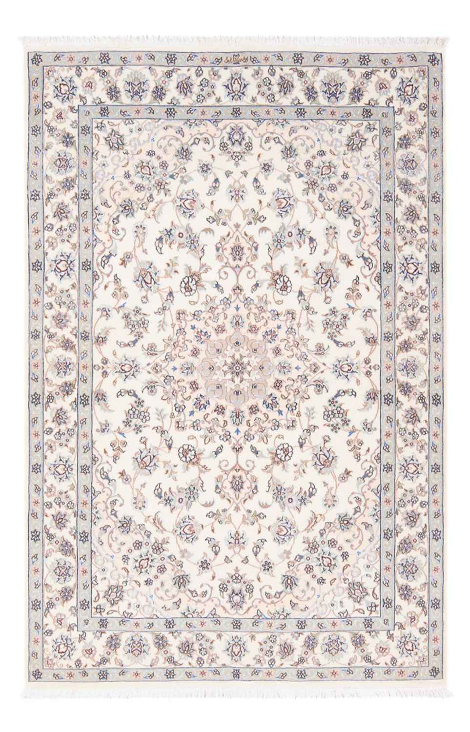 Alfombra Persa - Nain - Prima - 162 x 110 cm - azul claro