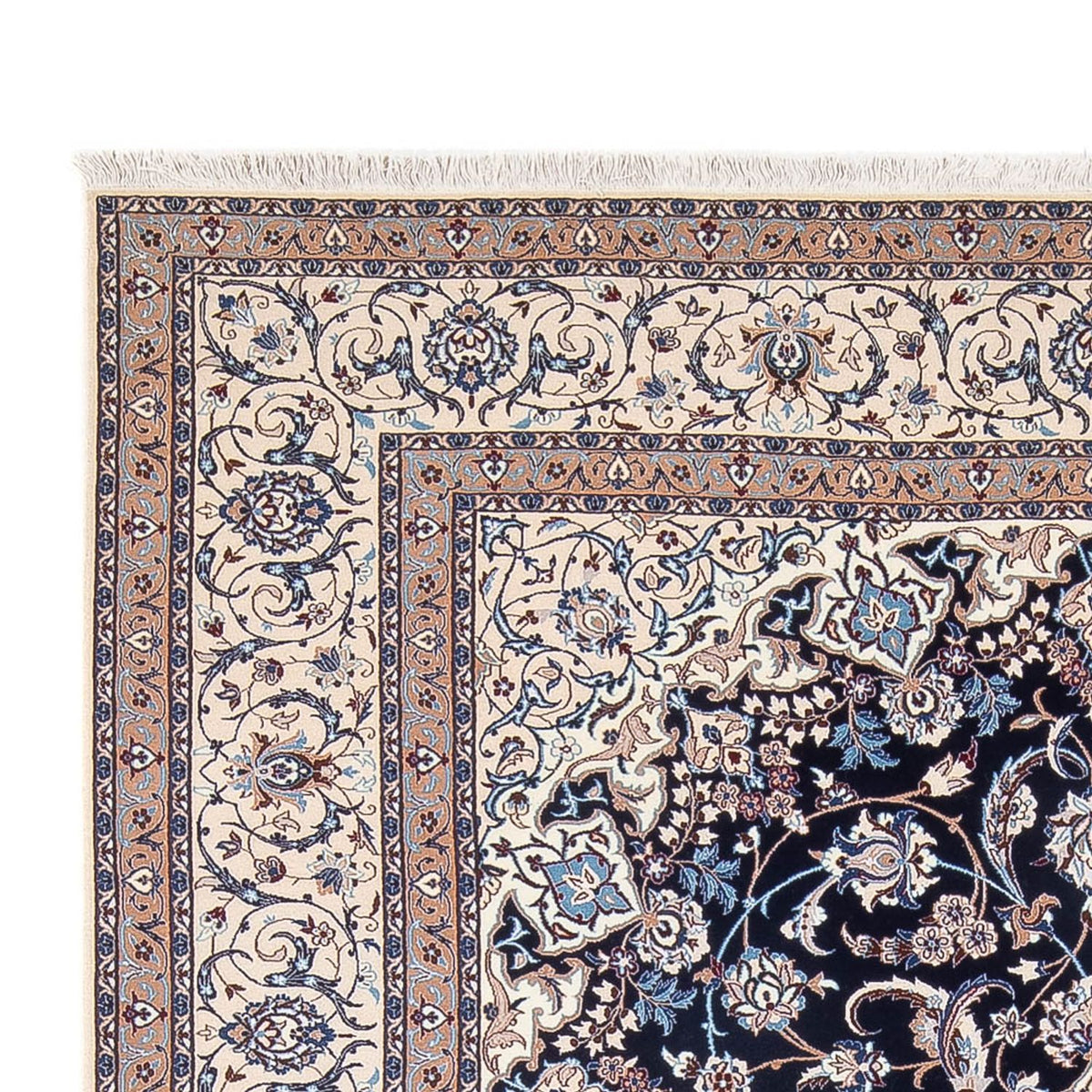 Alfombra Persa - Nain - Prima - 273 x 184 cm - azul oscuro