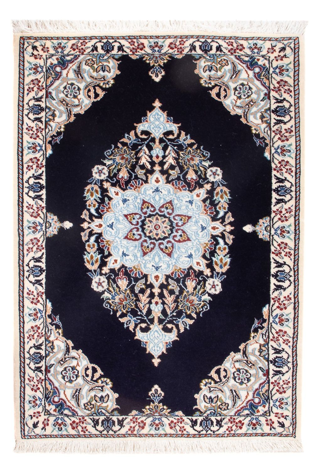 Alfombra Persa - Nain - Prima - 75 x 50 cm - azul claro
