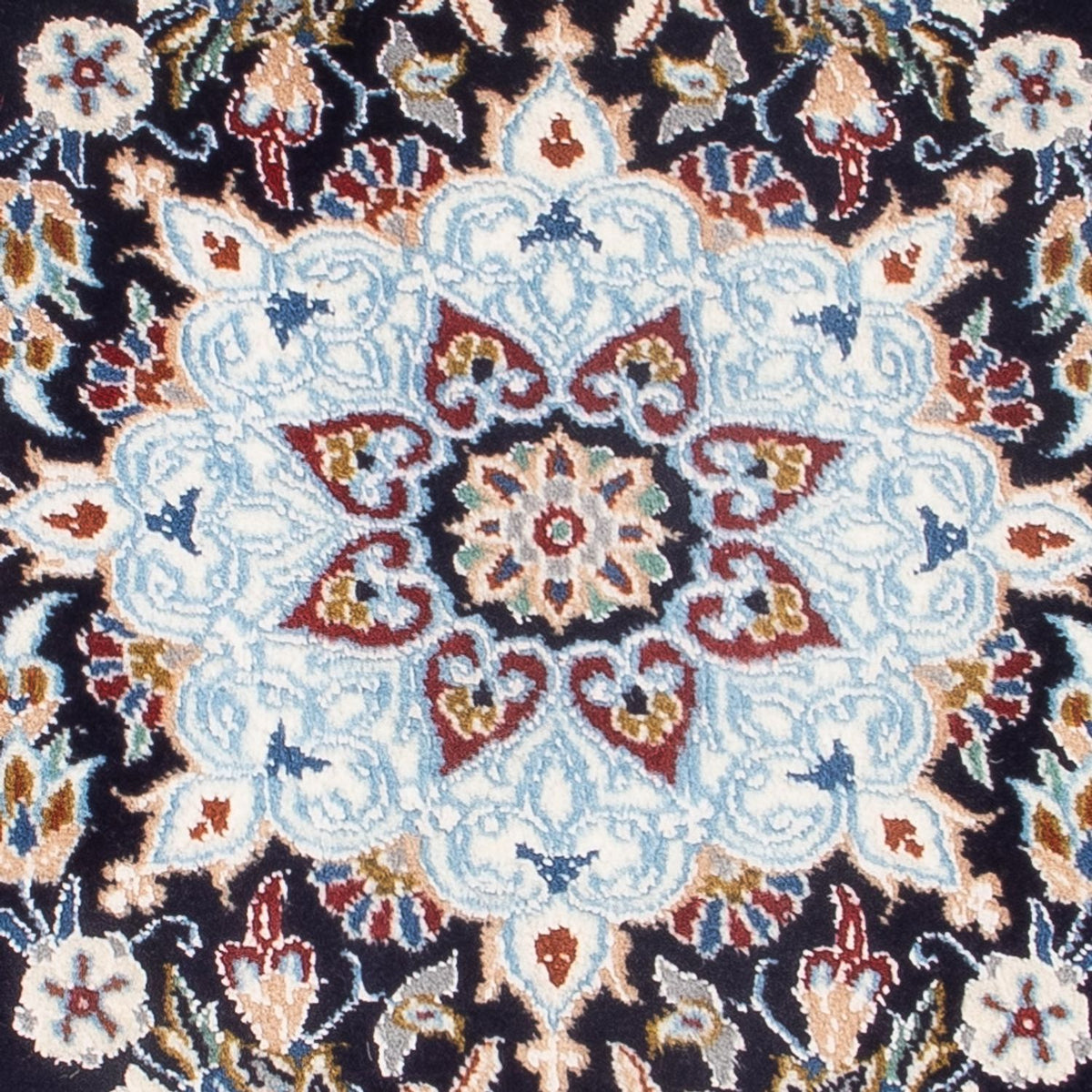 Alfombra Persa - Nain - Prima - 75 x 50 cm - azul claro