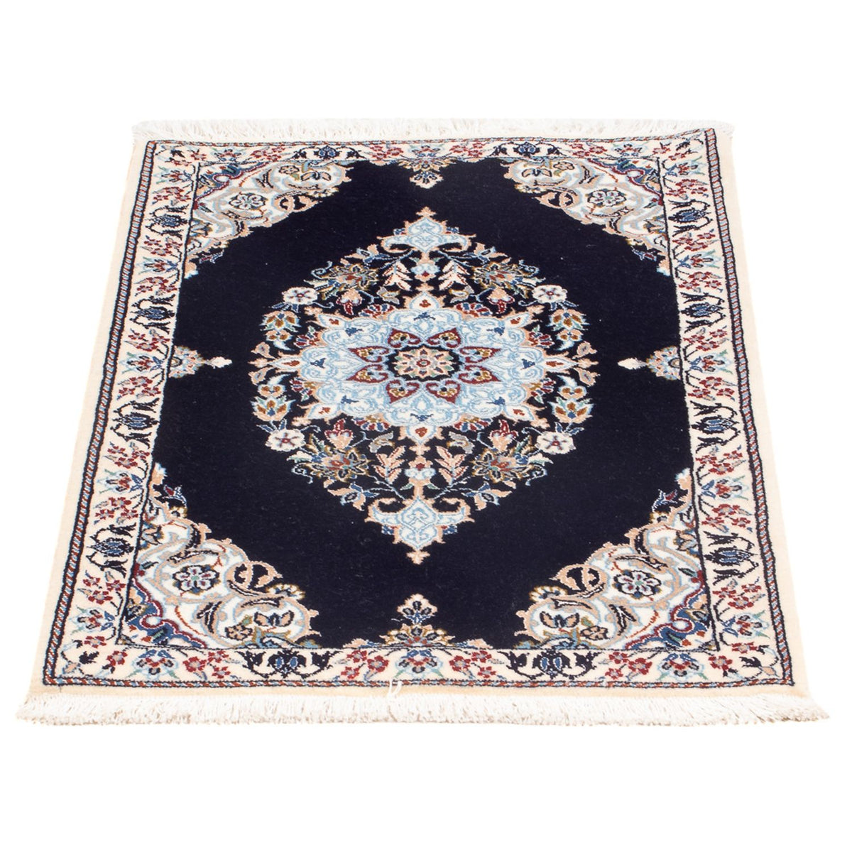 Alfombra Persa - Nain - Prima - 75 x 50 cm - azul claro