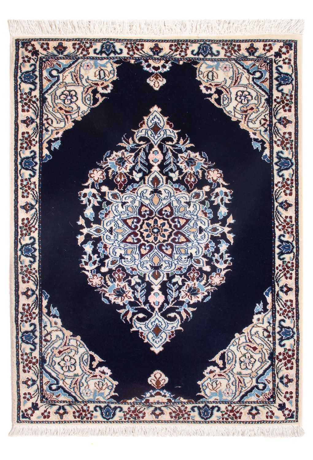 Alfombra Persa - Nain - Prima - 75 x 50 cm - azul claro