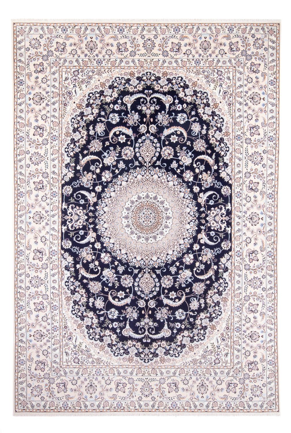 Alfombra Persa - Nain - Prima - 306 x 207 cm - azul oscuro
