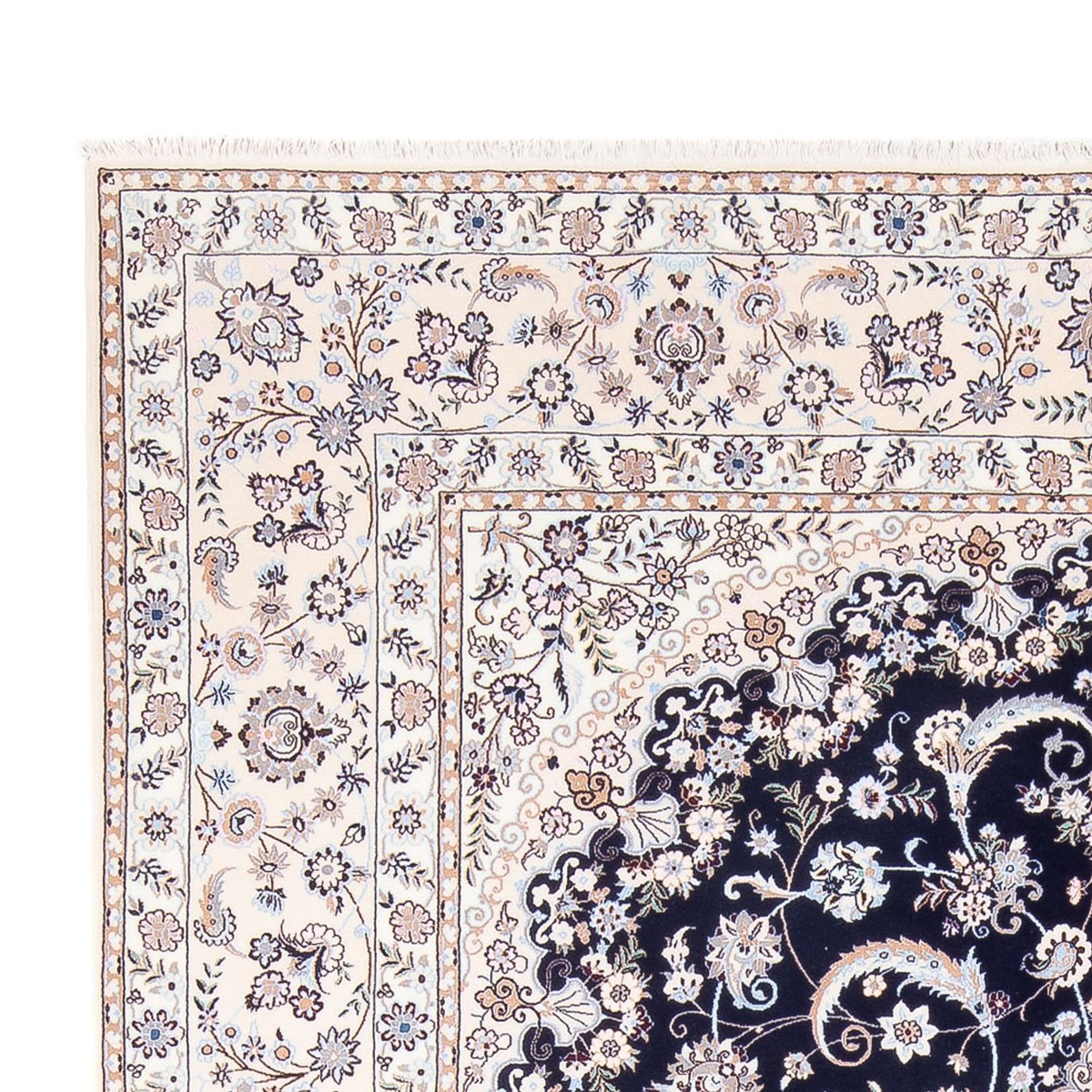Alfombra Persa - Nain - Prima - 306 x 207 cm - azul oscuro