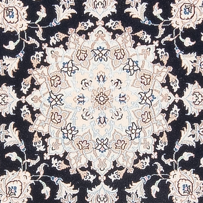 Alfombra Persa - Nain - Prima redondo  - 105 x 104 cm - azul oscuro