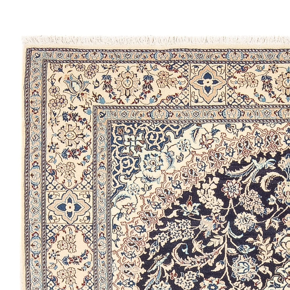 Alfombra Persa - Nain - Prima - 195 x 130 cm - azul oscuro