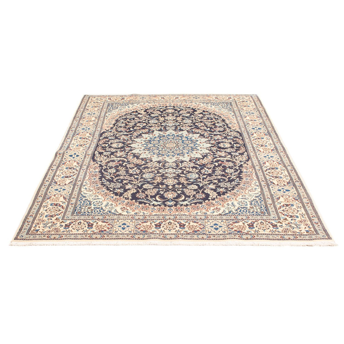 Alfombra Persa - Nain - Prima - 195 x 130 cm - azul oscuro