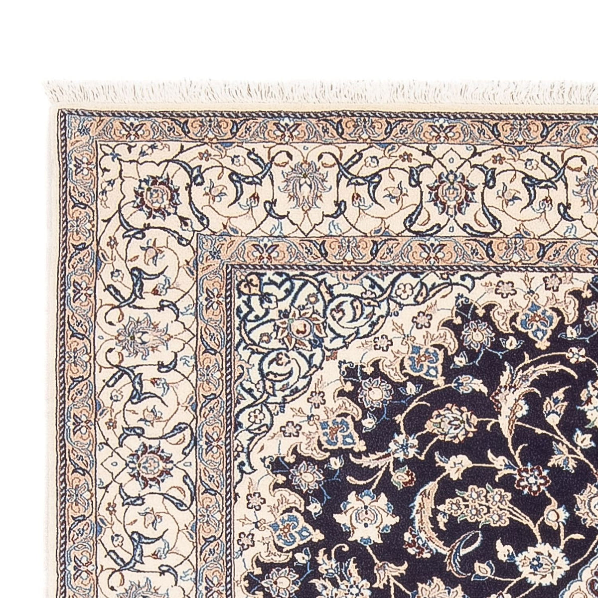 Alfombra Persa - Nain - Prima - 200 x 130 cm - azul oscuro
