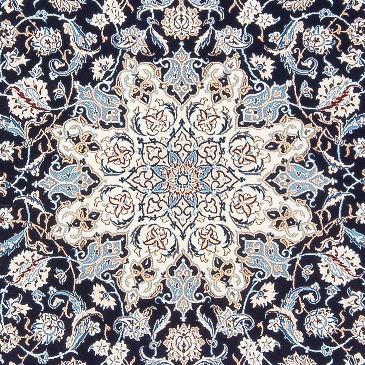 Alfombra Persa - Nain - Prima - 198 x 130 cm - azul oscuro