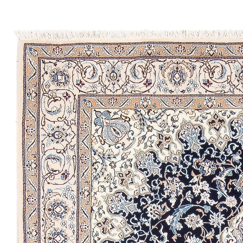 Alfombra Persa - Nain - Prima - 198 x 130 cm - azul oscuro