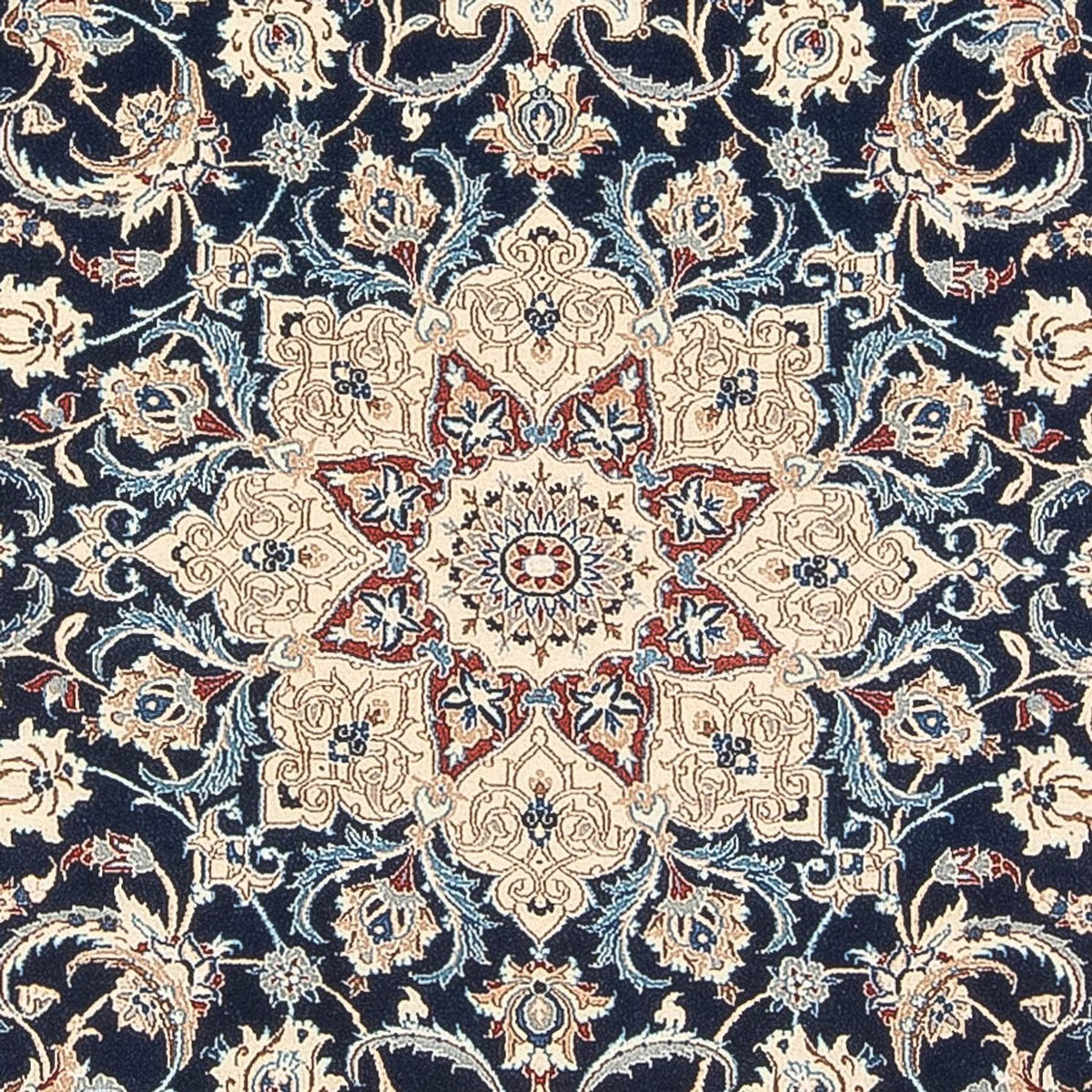 Alfombra Persa - Nain - Prima - 196 x 133 cm - azul oscuro