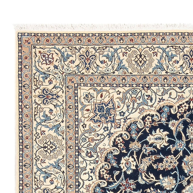 Alfombra Persa - Nain - Prima - 196 x 133 cm - azul oscuro