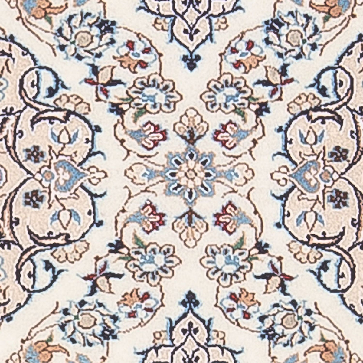 Alfombra de pasillo Alfombra Persa - Nain - Prima - 140 x 48 cm - crema